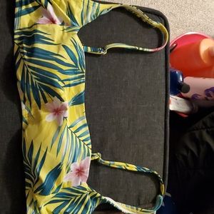 Yellow Tropical Kona Sol bikini top XL